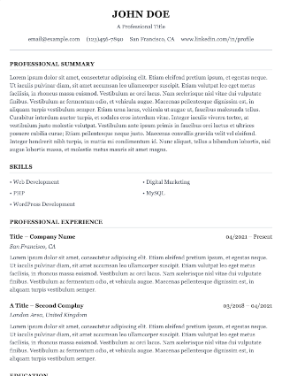 Corporate template preview